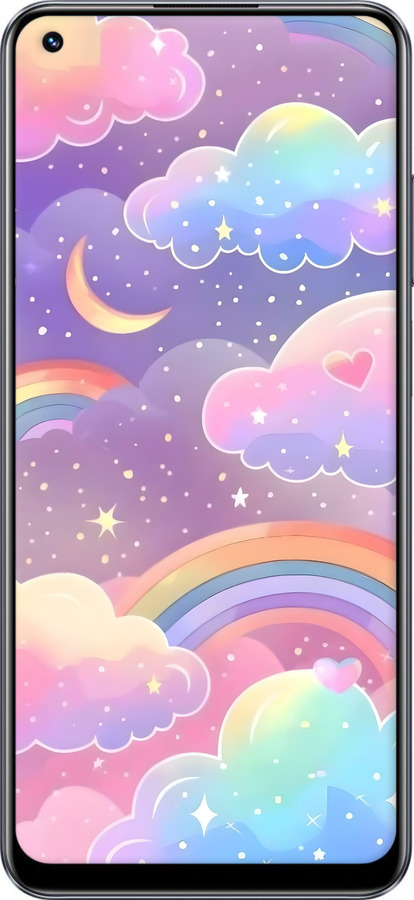 TPU чехол Облака и радуга для Realme 10 - 6312b-2946 изображение 