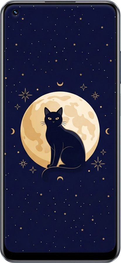 TPU чехол Cute Cat Celestial/Witchy для Realme 10 - 6787b-2946 изображение 
