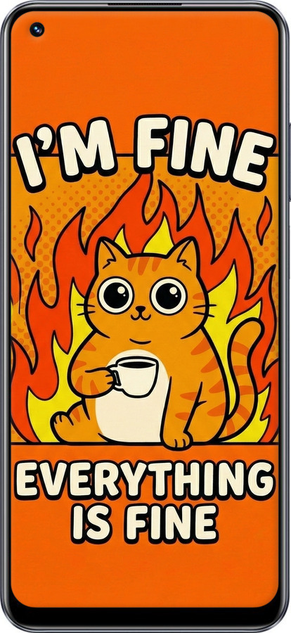 Силиконовый чехол Funny Cat для Realme 10 - 6786u-2946 изображение 