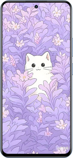 TPU чехол Котик в цветах для Realme 12 4G - 6390b-3785 изображение 