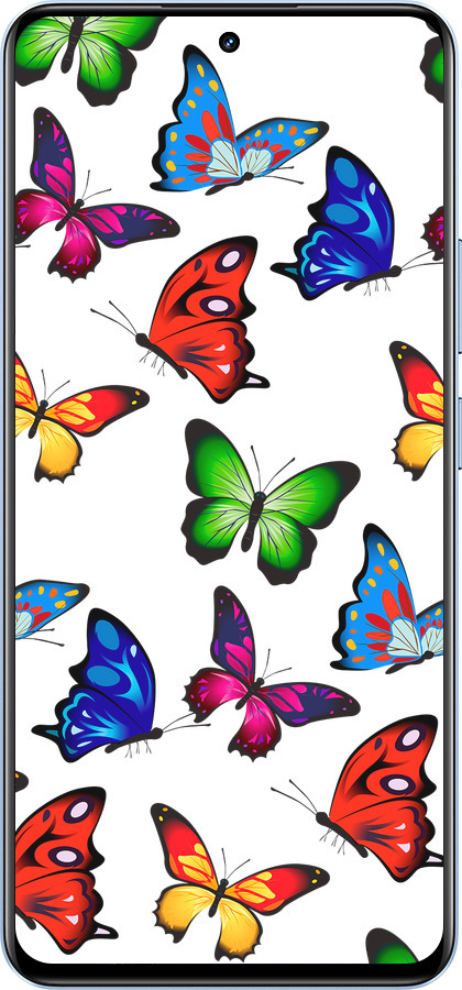 TPU чехол Красочные мотыльки для Realme 12 4G - 4761b-3785 изображение 