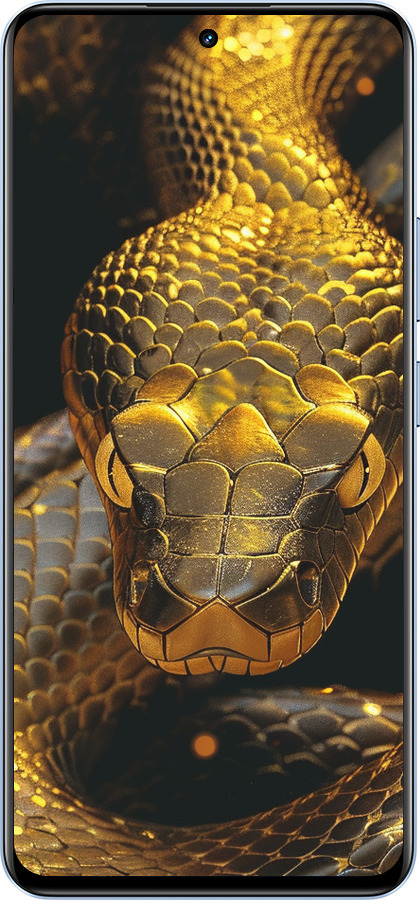 TPU чехол Golden snake для Realme 12 4G - 6072b-3785 изображение 