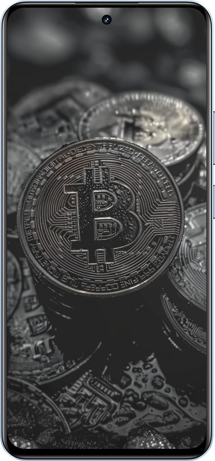TPU чехол Black Bitcoin для Realme 12 4G - 6090b-3785 изображение 