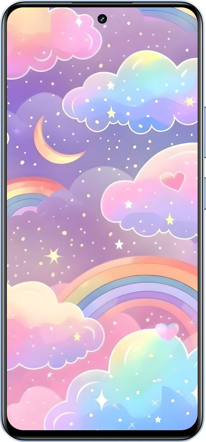 TPU чехол Облака и радуга для Realme 12 4G - 6312b-3785 изображение 