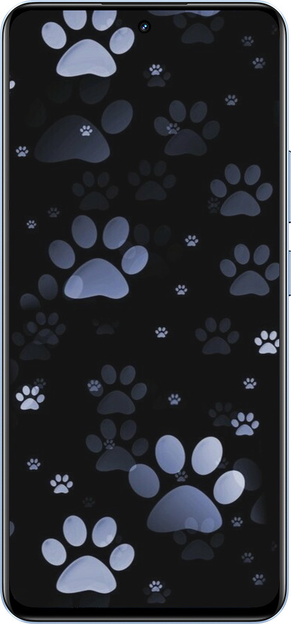TPU чехол С синими отпечатками лап для Realme 12 4G - 6441b-3785 изображение 