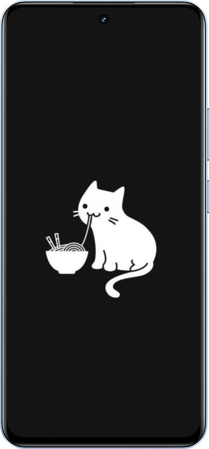 TPU чехол С милым котом на черном фоне для Realme 12 4G - 6528b-3785 изображение 