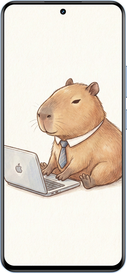 TPU чехол Funny Capybara CEO Working для Realme 12 4G - 6777b-3785 изображение 