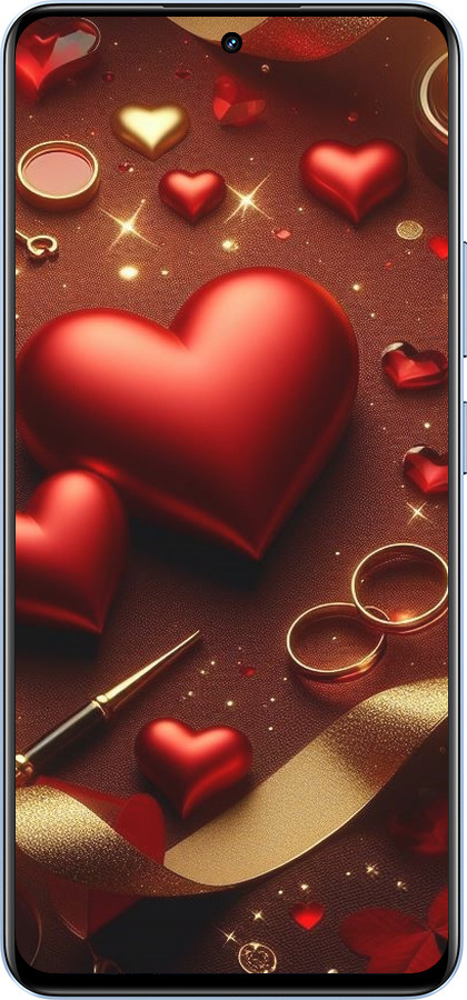 Силиконовый чехол Сердечки v3 для Realme 12 4G - 5833u-3785 изображение 