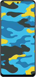 TPU чехол Желто-голубой камуфляж для Realme 13+ 5G - 1084b-3891 изображение 