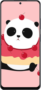 TPU чехол Панда с пончиком для Realme 13+ 5G - 3991b-3891 изображение 
