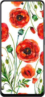 TPU чехол Нарисованные маки для Realme 13+ 5G - 4278b-3891 изображение 