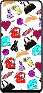 TPU чехол stickers для Realme 13+ 5G - 4757b-3891 изображение 