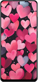 TPU чехол Сердечки 4 для Realme 13+ 5G - 5662b-3891 изображение 