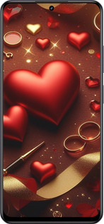 TPU чехол Сердечки v3 для Realme 13+ 5G - 5833b-3891 изображение 