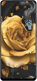 TPU чехол Black snake and golden rose для Realme 13+ 5G - 6068b-3891 изображение 