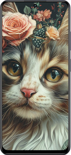 TPU чехол Cats and flowers для Realme 13+ 5G - 6069b-3891 изображение 