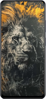 TPU чехол Лев в золотых красках для Realme 13+ 5G - 6155b-3891 изображение 