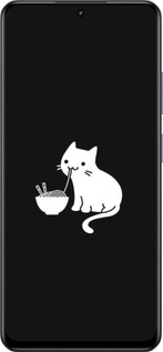 TPU чехол С милым котом на черном фоне для Realme 13+ 5G - 6528b-3891 изображение 