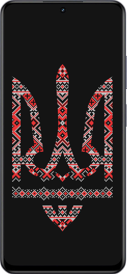 TPU чехол Герб - вышиванка на черном фоне для Realme 13+ 5G - 1196b-3891 изображение 