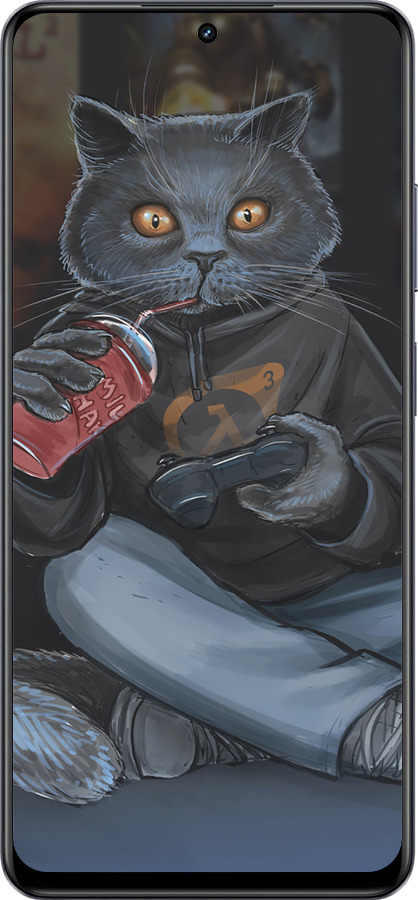TPU чехол gamer cat для Realme 13+ 5G - 4140b-3891 изображение 