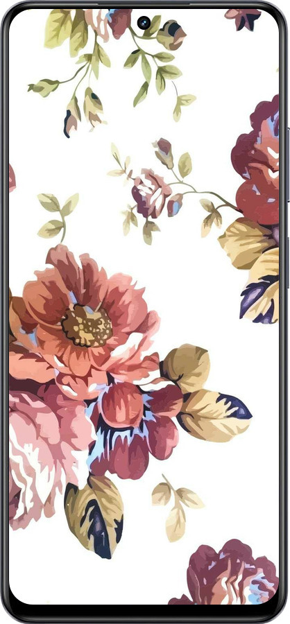 TPU чехол Vintage flowers для Realme 13+ 5G - 4333b-3891 изображение 