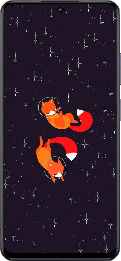 TPU чехол Лисички в космосі для Realme 13+ 5G - 4519b-3891 изображение 