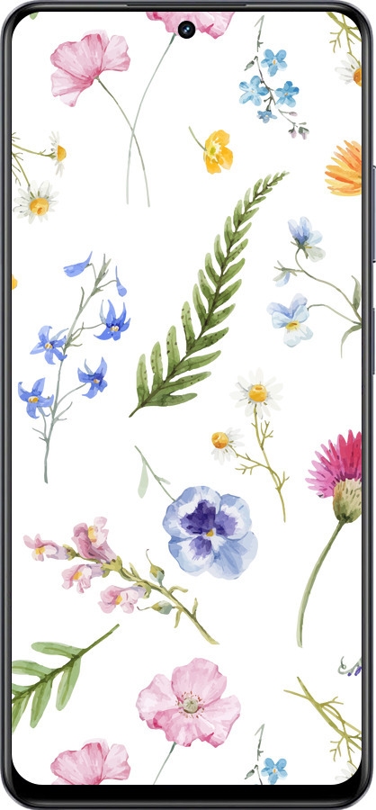 TPU чехол Цветочный фон v2 для Realme 13+ 5G - 5472b-3891 изображение 