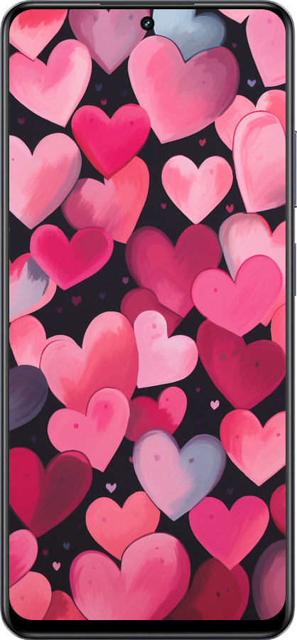 TPU чехол Сердечки 4 для Realme 13+ 5G - 5662b-3891 изображение 