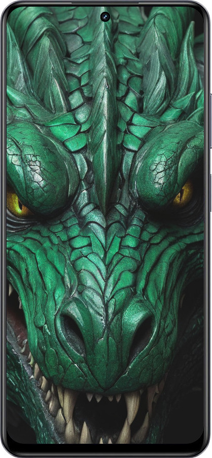 TPU чехол Зелёный дракон v2 для Realme 13+ 5G - 5817b-3891 изображение 