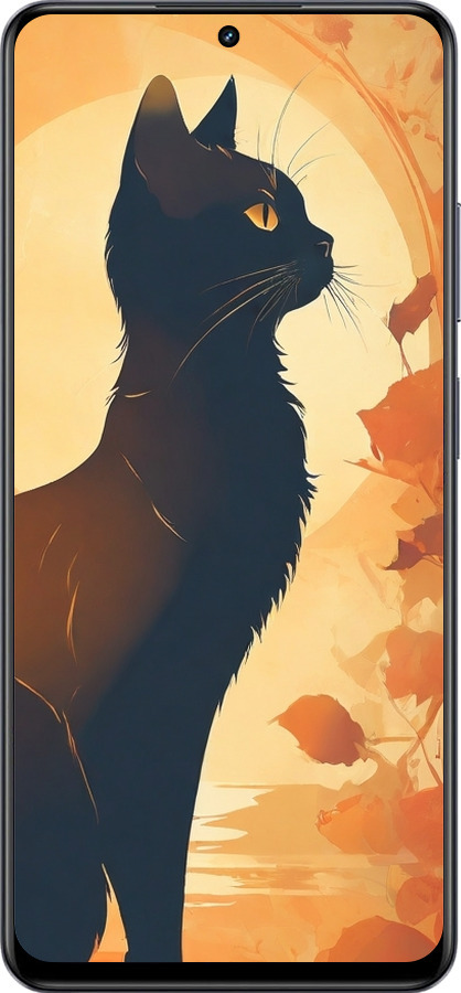 TPU чехол Черная кошка v2 для Realme 13+ 5G - 5830b-3891 изображение 