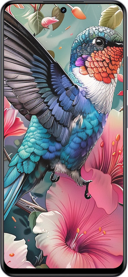 TPU чехол Сказочная колибри для Realme 13+ 5G - 6051b-3891 изображение 