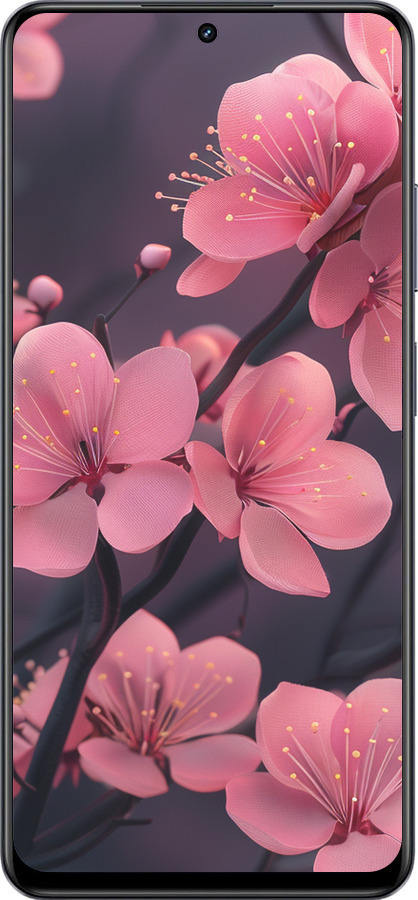 TPU чехол Пурпурова сакура для Realme 13+ 5G - 6075b-3891 изображение 