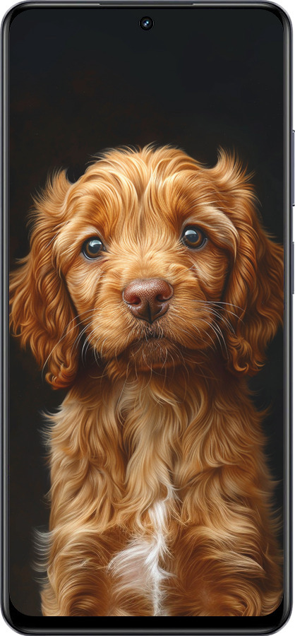 TPU чехол Cocker spaniel на черном фоне для Realme 13+ 5G - 6137b-3891 изображение 