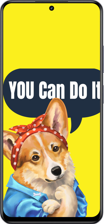 TPU чехол чехол с корги You Can Do It для Realme 13+ 5G - 6184b-3891 изображение 