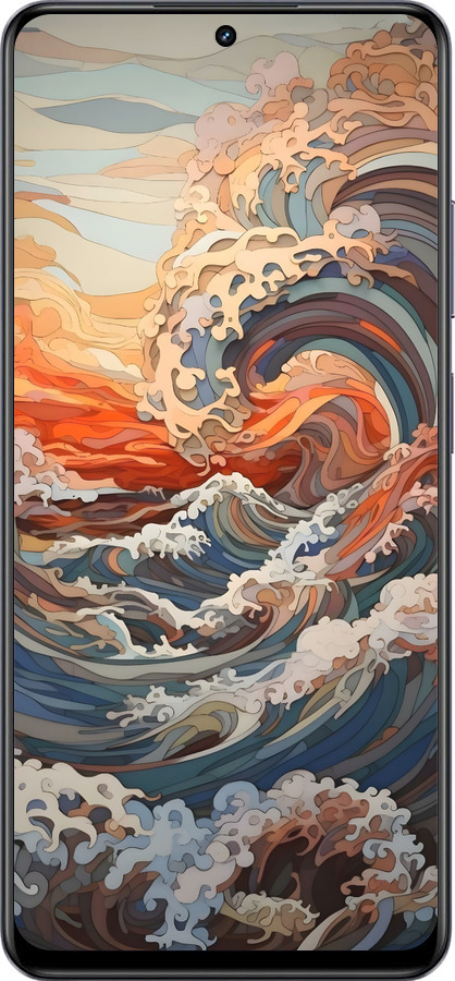 TPU чехол Арт волны для Realme 13+ 5G - 6324b-3891 изображение 