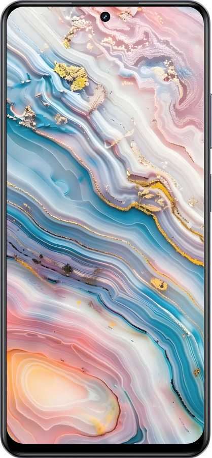 TPU чехол Мрамор красивый для Realme 13+ 5G - 6376b-3891 изображение 