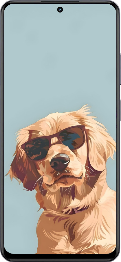 TPU чехол Пес в очках для Realme 13+ 5G - 6381b-3891 изображение 
