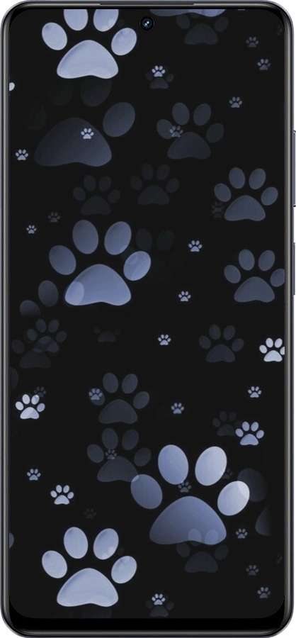TPU чехол С синими отпечатками лап для Realme 13+ 5G - 6441b-3891 изображение 
