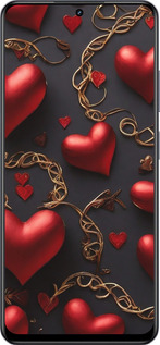 Силіконовий чехол Сердечки для Realme 13+ 5G - 5831u-3891 изображение 