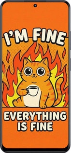 Силиконовый чехол Funny Cat для Realme 13+ 5G - 6786u-3891 изображение 