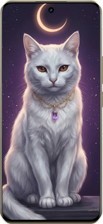 Силиконовый чехол Mystic White Cat Gothic Dark Purple Gold для Realme 13 PRO / 13 PRO+ - 6805u-3789 изображение 