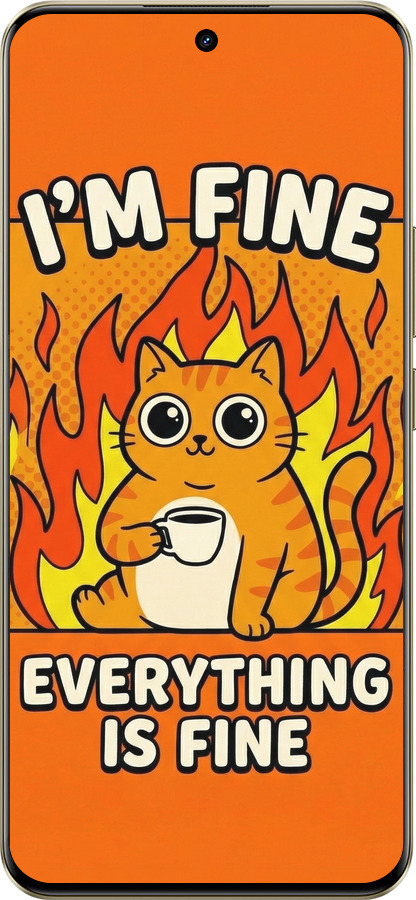 Силиконовый чехол Funny Cat для Realme 13 PRO / 13 PRO+ - 6786u-3789 изображение 