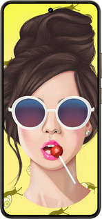 Силиконовый чехол Девушка с чупа-чупсом для Realme 14 5G / 14T 5G - 3979u-4024 изображение 