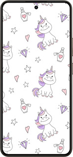 Силиконовый чехол Единорожка v2 для Realme 14 5G / 14T 5G - 4703u-4024 изображение 
