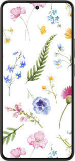 Силиконовый чехол Цветочный фон v2 для Realme 14 5G / 14T 5G - 5472u-4024 изображение 