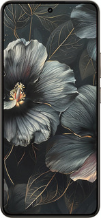 Силиконовый чехол Черные цветы для Realme 14 5G / 14T 5G - 6031u-4024 изображение 