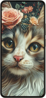 Силиконовый чехол Cats and flowers для Realme 14 5G / 14T 5G - 6069u-4024 изображение 