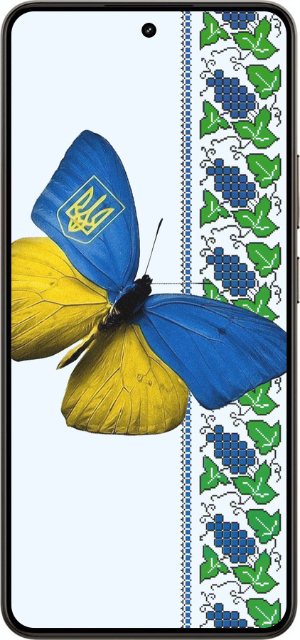 Силиконовый чехол Желто-голубая бабочка для Realme 14 5G / 14T 5G - 1054u-4024 изображение 