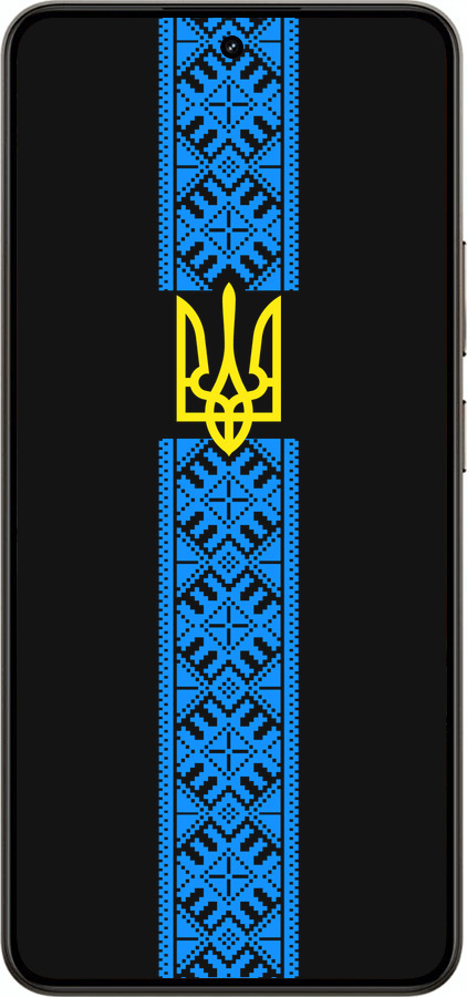 Силиконовый чехол Тризуб в вышиванке для Realme 14 5G / 14T 5G - 1158u-4024 изображение 