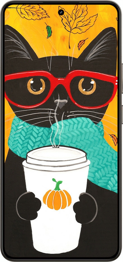 Силиконовый чехол Осенний кот для Realme 14 5G / 14T 5G - 4026u-4024 изображение 